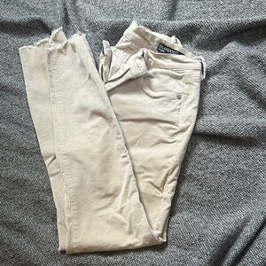 Blank NYC Cream Ankle Cropped Pants